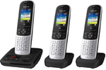 Telefono-cordless-Panasonic-con-AB-KX-TGH723GS-Trio---nero