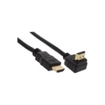 Cavo HDMI HS - angolato - con connettore Eth. - ST - ST - zincato cont. - nero - 2 m