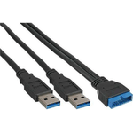 Cavo adattatore USB 3.0 - 2x spina A su connettore a 19 pin. -0-40m