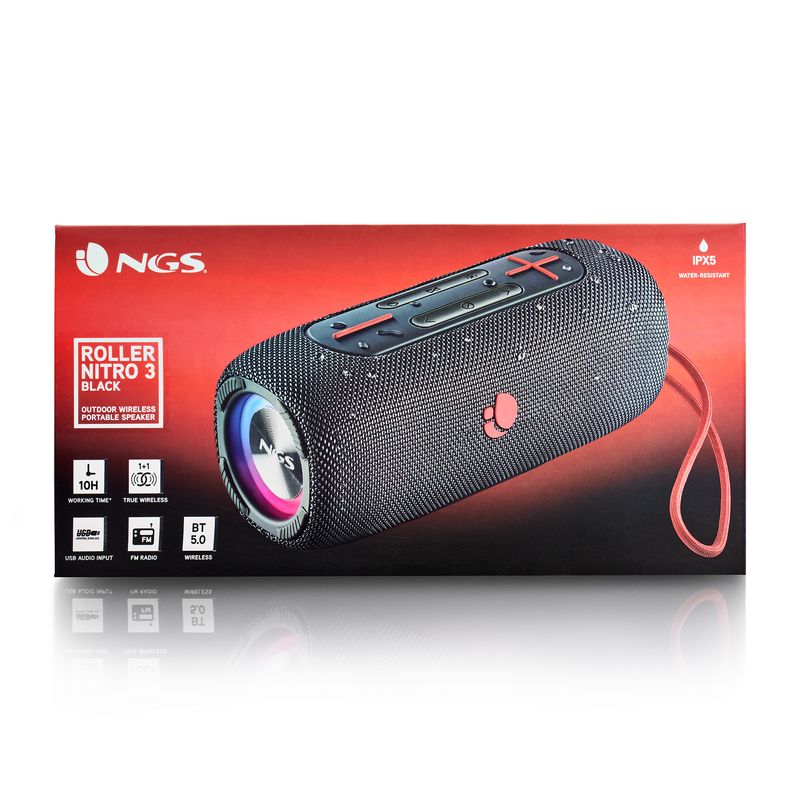 NGS-Roller-Nitro-3-Altoparlante-portatile-stereo-Nero-30-W