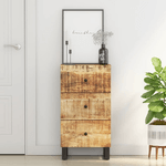 vidaXL Credenza con 3 Cassetti 40x33,5x75 cm Legno Massello di Mango