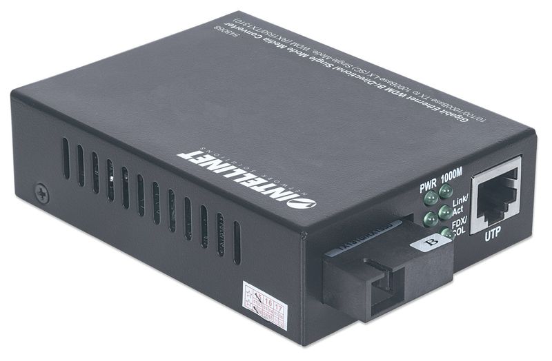 Intellinet-545068-convertitore-multimediale-di-rete-1000-Mbit-s-Modalit--singola-Nero