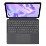 Logitech Combo Touch Grigio Smart Connector QWERTY Inglese britannico (COMBO TOUCH IPAD PRO 11IN 1-3G - OXFORD GREY - UK