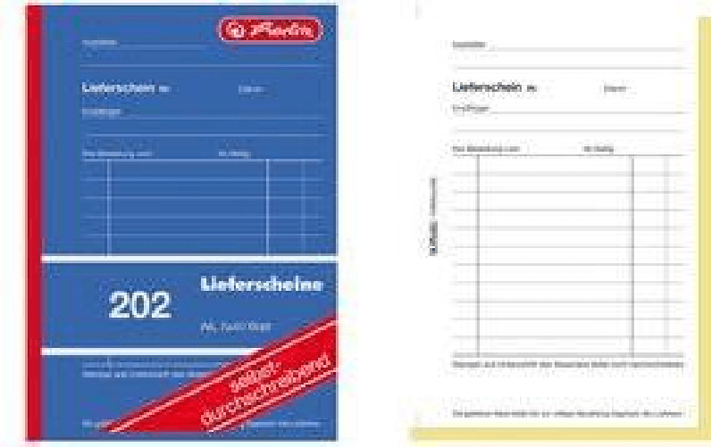 Herlitz Form Book bolla di consegna con ricevuta 883520 DIN A5 2x 40 pagine
