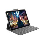 Logitech Slim Folio Grigio Bluetooth QWERTZ Svizzere