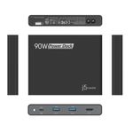 j5create-JCDP392-EN---Dock-da-viaggio-USB-C-integrate-a-90-W---UE--90W-BUILT-IN-USB-C-TRAVEL-DOCK-----EU-