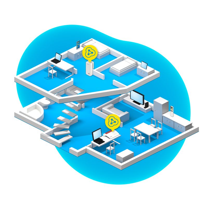 Typ-Powerline-Adapter-WLAN-Access-Point--Ethernet-LAN-2x-RJ45-1200-Mb-s--WLAN-24GHz-574Mb-s--Mae-147x71x32mm