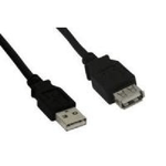 Prolunga USB 2.0 - maschio - femmina - tipo A - nera - 05 m