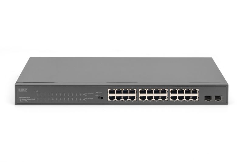 Switch-Gigabit-Ethernet-PoE-24-porte-PoE--2-port-SFP-370W-PoE-budget