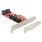 Delock Anschlsse intern 10 x SATA 6 Gb/s 7 Pin Stecker 1 x PCI Express x2 V2
