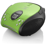 Lenco SCD-24 Digitale FM Nero, Verde Riproduzione MP3