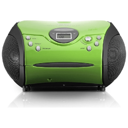 Lenco-SCD-24-Digitale-FM-Nero-Verde-Riproduzione-MP3