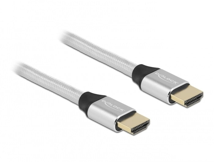 Delock-Cavo-HDMI-ad-altissima-velocit--48-Gbps-8K-60-Hz-argento-certificato-da-1-m