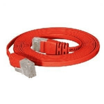 Helos  Patchkabel Cat.6 U/UTP, ungeschirmt, flach, rot, 2.0m superflaches Patchkabel z.B