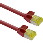 Cavo patch ultra sottile Helos S/FTP Cat 6A rosso 30 m