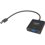 Vision TC-USBVGA adattatore grafico USB 1920 x 1080 Pixel Nero (VISION Professional installation-grade USB-A to VGA adap