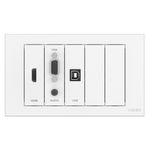 Vision TC3-PK presa energia Bianco (VISION Techconnect Modular AV Faceplate - LIFETIME WARRANTY - Wall Mounted Module Pa