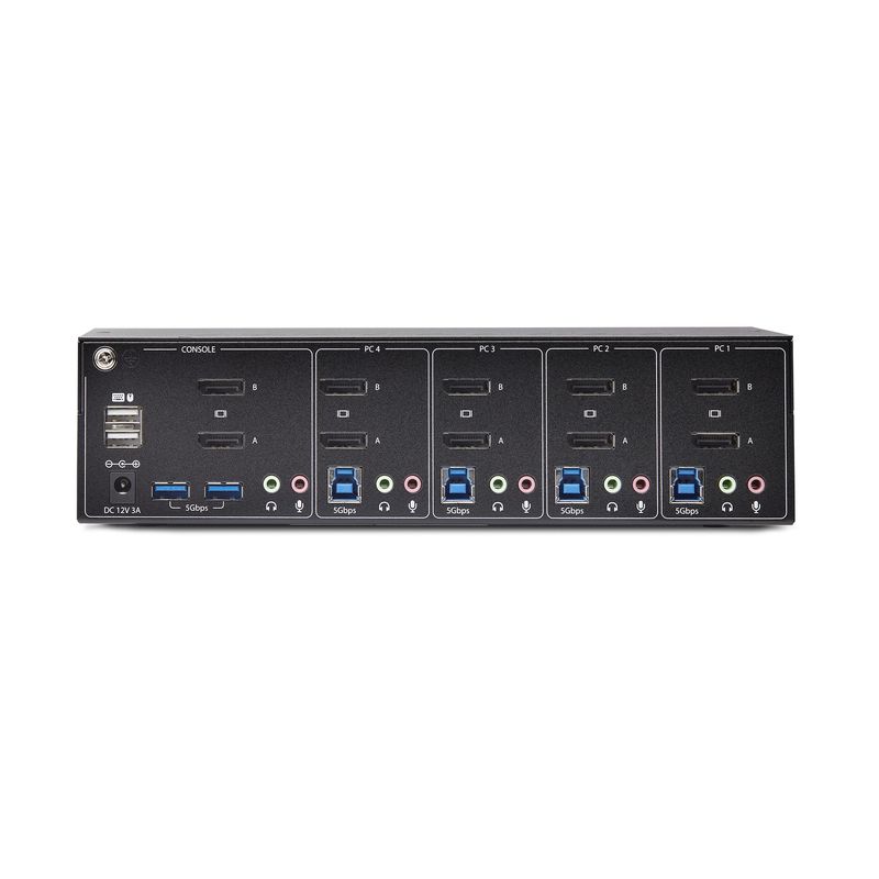 StarTech.com-KVM-Switch-DisplayPort-a-4-Porte-con-Doppio-Monitor-4K-60Hz-2x-Porte-Hub-USB-5Gbps-2x-Porte-HID-USB-2.0-Com