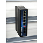 Allnet  4 Port Gigabit  PoE Budget 126W  4x PoE  1x LAN / 1x SFP  1x SFP  DIN  Power Booster  Industrial