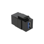 Delock Anschlsse USB 3.0 A Buchse  USB 3.0 A Buchse  Zum Einbau in Keystone Halterungen mit 192 x 149 mm  Mae (LxBxH