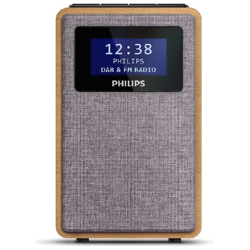 Philips-TAR5005-10-radio-Orologio-Digitale-Grigio-Legno