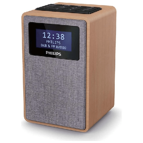 Philips-TAR5005-10-radio-Orologio-Digitale-Grigio-Legno