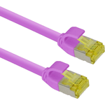 Cavo patch ultra sottile Helos S/FTP Cat 6A magenta 75 m