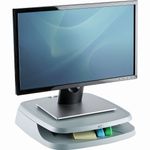 Fellowes Supporto elevatore per monitor Fellowes - Regolabile a 3 altezze - Fino a 36 kg - Organizzatore di cavi