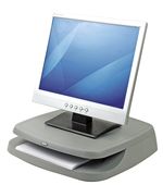 Supporto-elevatore-per-monitor-Fellowes---Regolabile-a-3-altezze---Fino-a-36-kg---Organizzatore-di-cavi---colore-grigio