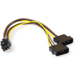 Microconnect ACT PCI Express Power cable, 6 pin female - 2x 5.25" Multicolore 0,20 m