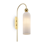 Maytoni Applique Contemporanea Antic Metallo Oro 1 Luci Diffusore In Vetro Colore Bianco