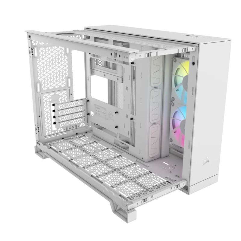 Corsair-2500X-RGB-Micro-Tower-Bianco--Corsair-2500X-RGB-Dual-Chamber-Gaming-Case-w--Glass-Side---Front-Micro-ATX-2x-RGB-