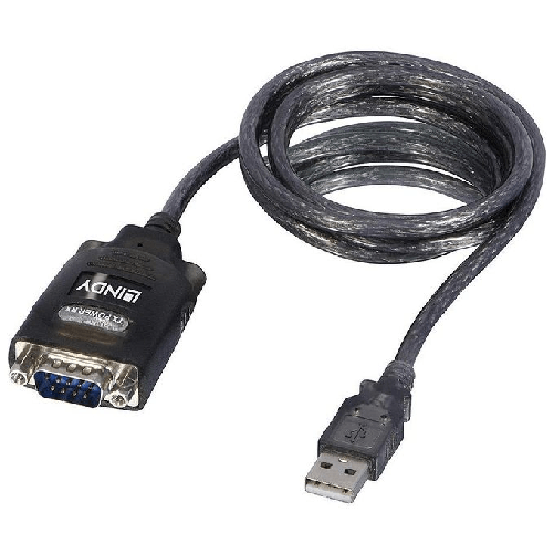 Lindy-42686-cavo-seriale-Nero-11-m-USB-tipo-A-DB-9