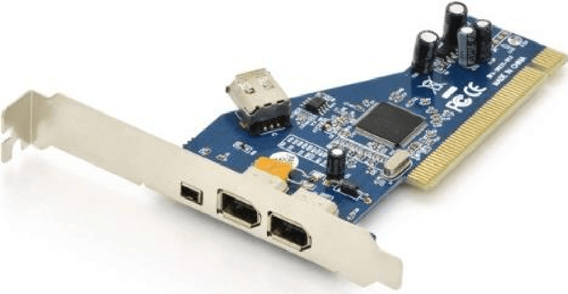 SCHEDA-FIREWIRE-PCI-CON-2-PORTE-6-POLI-E-1-4-POLI-ESTERNE-E-1-PORTA-6-POLI-INTERNA