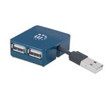 Manhattan 160605 hub di interfaccia USB 3.2 Gen 1 (3.1 Gen 1) Type-A 480 Mbit/s Nero