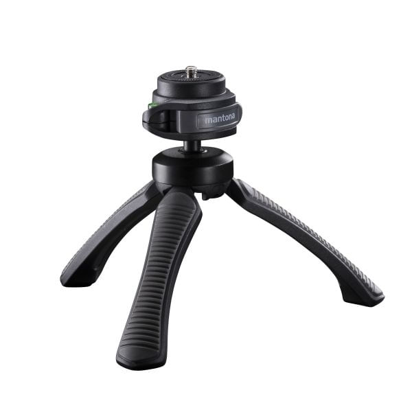 Mantona-21406-treppiede-Smartphone-macchina-fotografica-digitale-3-gamba-gambe-Nero-Grigio