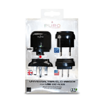 PURO-MTCUSBUNIBLK-Caricabatterie-per-dispositivi-mobili-Telefono-cellulare-MP3-Tablet-Nero-AC-Interno