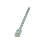 LogiLink SlimLine - Patch-Kabel - RJ-45 (M) bis RJ-45 (M) - 5 m - UTP - CAT 6 - flach - weiß