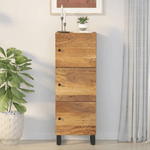 vidaXL Credenza con 3 Ante 40x33x110 cm Legno Massello Mango e Ferro