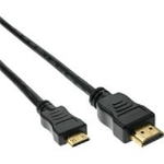 InLine Mini cavo HDMI ad alta velocit  - Connettore da A a C - zincato cont. - nero - 1 -5 m