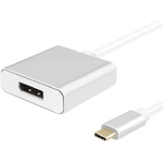 Cavo adattatore Helos USB 3.1 Type-C maschio/DisplayPort 1.2 femmina PREMIUM argento