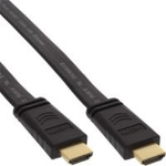 InLine Cavo piatto HDMI ad alta velocit  con Ethernet - contatti placcati oro - nero - 15 m