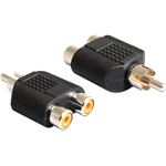 DeLOCK 84499 adattatore per inversione del genere dei cavi RCA 2xRCA Nero