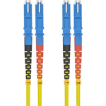 Helos LWL Patchkabel E2000®/E2000® (LSH) Duplex 9/125µm OS2 gelb 1,0m - 9/125 µm, Singlemode - OS2-Faser für 10 Gigabit/