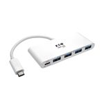 Tripp-Lite-U460-004-4A-C-hub-di-interfaccia-USB-3.2-Gen-1-3.1-Gen-1-Type-C-5000-Mbit-s-Bianco--4-PORT-USB-PORTABLE-HUB-A