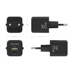 AISENS-ASCH-25W2P015-BK-Caricabatterie-per-dispositivi-mobili-Universale-Nero-AC-Ricarica-rapida-Interno