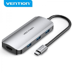 Vention  Hub USB multifunzione Vention 6 in 1 - USB-C Gen1 - 100 W - 015 m - Grigio
Caratteristiche