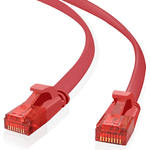 Cavo patch ultra piatto Helos U/UTP Cat 6 rosso 150 m