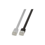 2direct  LogiLink U/UTP Flach-Patchkabel, Kat. 6, 10,0 m, schwarz ungeschirmt, 4 x 2 AWG 32, Belegung 1:1