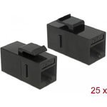 DeLOCK Keystone Module RJ45 jack > RJ45 jack Cat.6 UTP - Modulare Eingabe - RJ-45 - Schwarz (Packung mit 25) (86629)